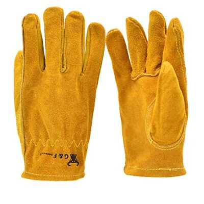 #ad G amp; F 5013L JustForKids Kids Genuine Leather Work Gloves Kids Garden Gloves $12.29