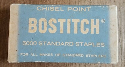 Vintage BOSTITCH Chisel Point Staples 1 50EG Textron Inc Rhode Island USA $5.00