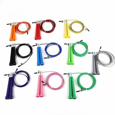 #ad Lot of 50 Steel Wire Speed Jump Rope Adjustable CrossFit Exercise NEW $89.99