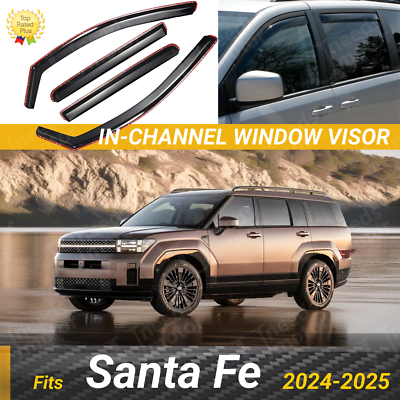#ad For Hyundai Santa Fe 2024 2025 In Channel Vent Window Visors Sun Guard Deflector $59.98