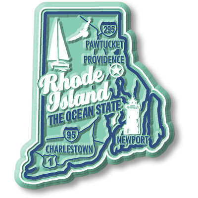 #ad #ad Rhode Island Premium State Magnet by Classic Magnets 2.2quot; x 2.6quot; $6.99
