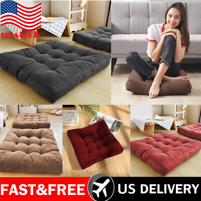 #ad Floor Pillow Multipurpose Decorative Thick Large Square Meditation Couch Pillow $28.99