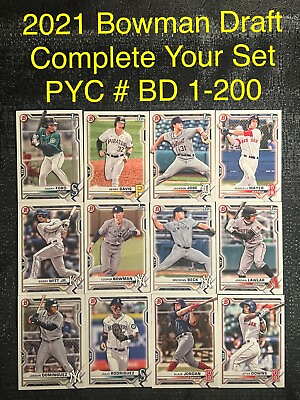 #ad 2021 Topps 1st Bowman Draft You Pick Complete Your Set PYC #1 200 Lawlar Mayer $1.25