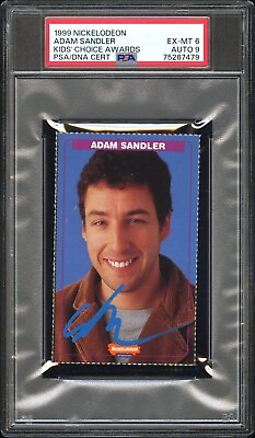 #ad #ad Adam Sandler Signed 1999 Nickelodeon Kids Choice Awards Rookie Card PSA 6 AUTO 9 $2699.99