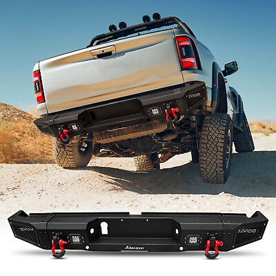 #ad Rear Bumper Textured w Winch Plate LED lights amp; 2 D rings for 14 19 Tundra US $499.69