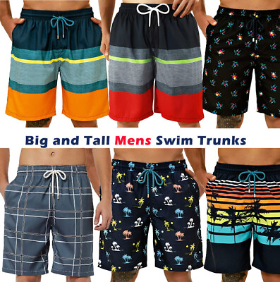 #ad SURF Big and Tall Mens Swim Trunks 9quot; Mens Designer Bathing Suit Boardshorts $9.55