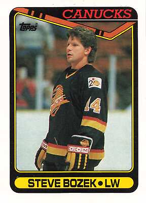 #ad 1990 91 NHL Topps #76 Steve Bozek Canucks $0.99