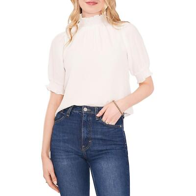 #ad 1.State Womens Pleated Mockneck Elbow Sleeve Pullover Top Blouse BHFO 0605 $25.99
