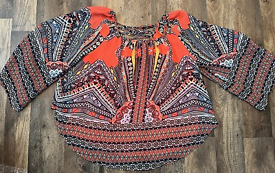 #ad Girls Bright Color Blouse Top Girls Size Medium M PRICE DROP $5.55
