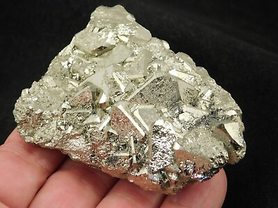#ad PYRAMID Shaped Crystals Larger Tetrahedron PYRITE Crystal Cluster Peru 261gr $22.99