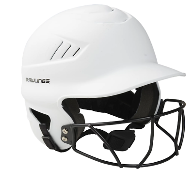 #ad Softball Helmet with Face Guard Matte White $28.43