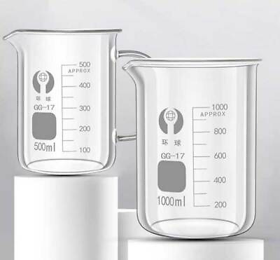 #ad 5ml 3000ml Laboratory Borosilicate Glass Beakers High Chemistry stability $211.37