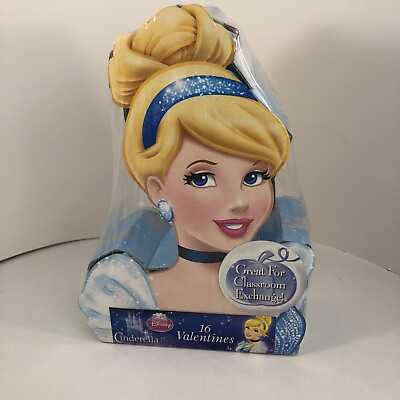 #ad Disney Cinderella Valentines Day Classroom Card Box With 16 Valentines Day Cards $9.99