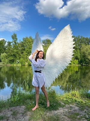 #ad Halloween Big Wings Angel Devil Cosplay Accessories Large Costume White Сosplay $170.00