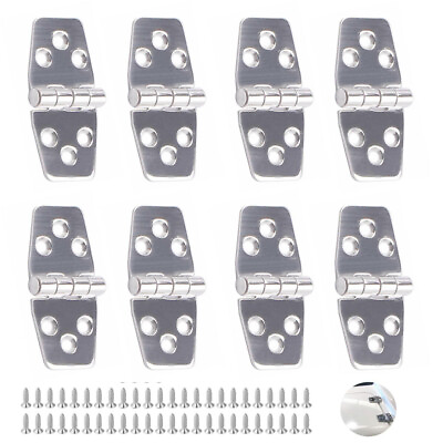 #ad 8PCS Metal Marine Boat Hinges 3quot; *1.5quot; Strap Hinges Heavy Duty With 24 screws $25.99