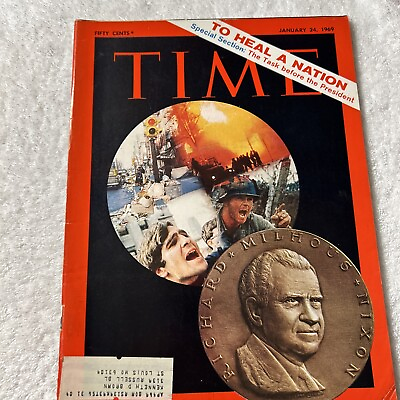 #ad January 24 1969 Time Magazine President Nixon#x27; To Heal A Nation Cover $6.99