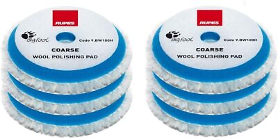#ad Detailer#x27;s Domain Rupes Bigfoot Coarse Blue Wool Pad 145mm 5.75quot; 6 Pack $89.99