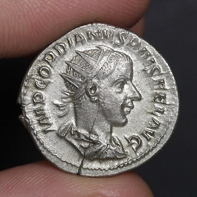 #ad Gordian III Silver AR Antoninianus Coin Ancient Roman Empire Extremely Fine $76.00