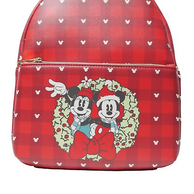 #ad Mickey amp; Minnie Mouse Funko Mini Backpack Disney 100 Holiday Collection 11quot; NWT $71.20