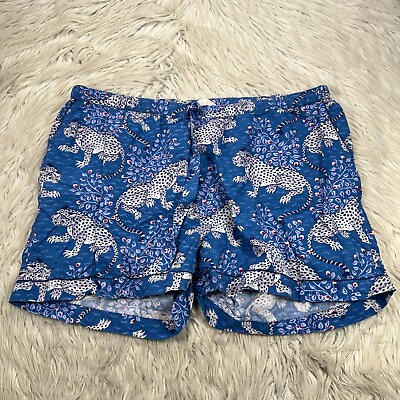 #ad Fresh Print Women#x27;s 1X Blue Leopard Bagheera Sleep Shorts Pajama Animal Print $39.99