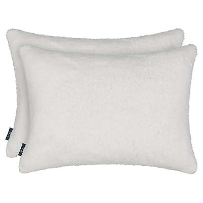 #ad Sertapedic Sherpa Pillow 2 Pack Standard Queen Size Natural Set of 2 $20.62