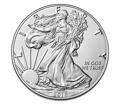 #ad 2018 1 oz Silver American Eagle Coin Brilliant Uncirculated .999 1oz. BU $59.39