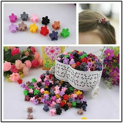 #ad Girls Mixed Color Flowers Hair Clips Hair Claws Mini Hairpins For Child Baby USA $1.52