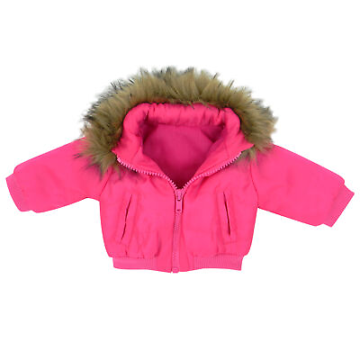 #ad Sophia#x27;s by Teamson Kids Puffy Jacket with faux fur Trim for 18quot; Dolls Hot Pink $20.95