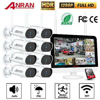 #ad ANRAN Wifi Security Camera System CCTV Wireless 2 Way Audio IR Home Outdoor $459.99