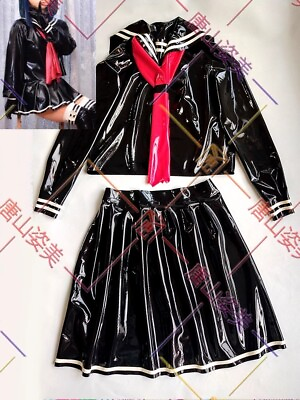 #ad latex dress kigurumi with scarf skirts cosplay party latex fashion dress $159.99