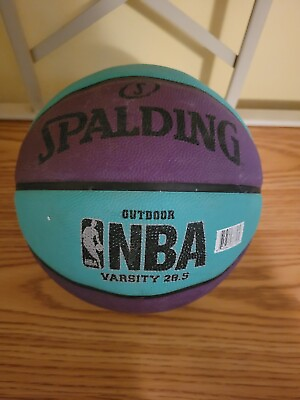#ad #ad Spalding Outdoor NBA Varsity 28.5 inch Purple and Teal Basketball Size 6 $12.26