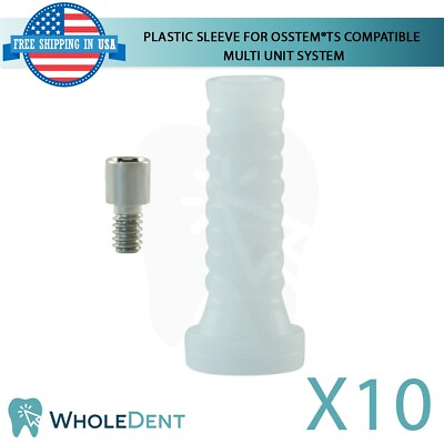 #ad 10x Plastic Cylinder For Multi Unit Dental Osstem® TS Hiossen® ET Compatible Hex $245.00