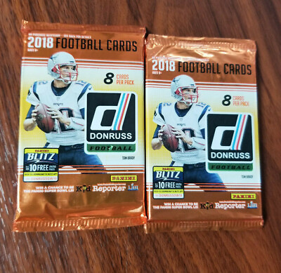 #ad 2018 Donruss Football TWO 8 Card Factory Packsl = 16 cards see checklist $17.45