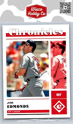 #ad 2023 Chronicles Chronicles Jim Edmonds #2 St. Louis Cardinals $1.95