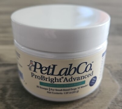 #ad PetLab Co. ProBright Advanced Dental Powder Small Dogs 45g 30 Scoops Exp 10 24 $29.99