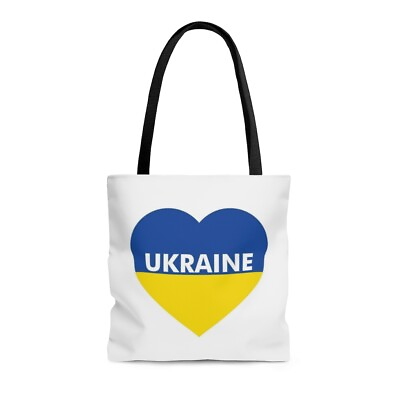 #ad I Love Ukraine Heart Tote Bag $17.99