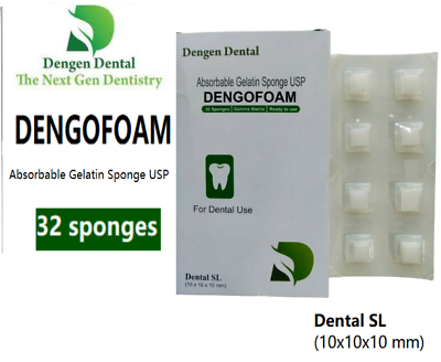 #ad 10 x Dengen Dengofoam Absorbable Gelatin Sponge USP 32 Sponge 10x10x10mm $124.68