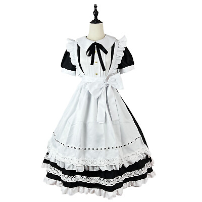 #ad Womens Long sleeved Cosplay Japanese Uniform Lovely Dress Gothic Lolita Dress $69.41