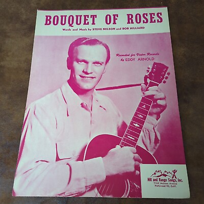 #ad Bouquet of Roses by Nelson Hilliard Vintage Sheet Music 1948 Hill Eddie Arnold $5.45