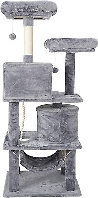 #ad 57quot; Cat Tree Condo Pet Activity Tower Playhouse with Perches Hammock Home Decor $59.59