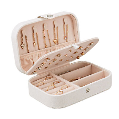 #ad Portable Storage Organizer Zipper Portable Women Display Travel Case Jewelry Box C $14.54