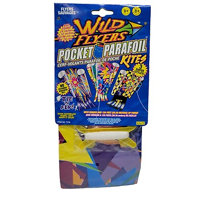 #ad Wild Flyers Pocket Parafoil Kite Tie and Fly 24 x 32quot; New in Package $4.99
