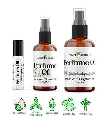#ad Fresh Linen Fragrance Perfume Oil Made W Organic Oils Alcohol Free $10.99