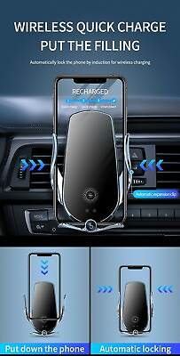 #ad Car Phone Support Auto Holder Fast Charging Wireless Charger 15W Stand Infrared $87.69