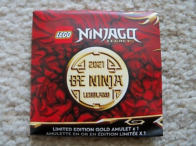 #ad LEGO Ninjago Legacy Rare Limited Edition Gold Amulet 10th Anniversary Coin $48.00