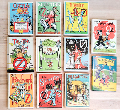 #ad Wizard of OZ L. Frank Baum 10 Book Set Hardcover White Edition Reilly amp; Lee 1956 $399.00