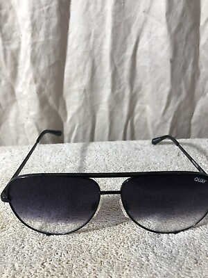 #ad Quay Australia High Key Fade Polarized Aviator Sunglasses Black $40.00