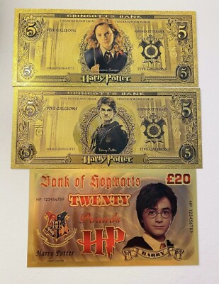 #ad Official Harry Potter Hogwarts Express Gold Note Brand New 3 Coin Note Bundle GBP 21.99
