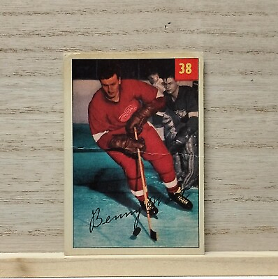 #ad 1954 55 Parkhurst Benny Woit Hockey Card #38 $40.00