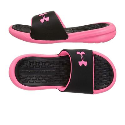#ad NEW Under Armour Girls Sandals Playmaker Fixed Strap Beach Pool Summer Slides $23.30